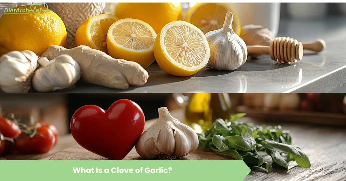 A beautiful clove of garlic with other ingredients DietArch