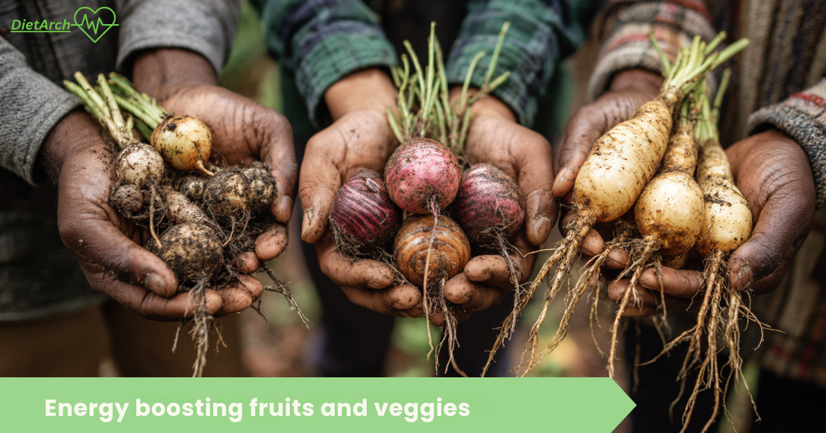 Energy boosting fruits and veggies